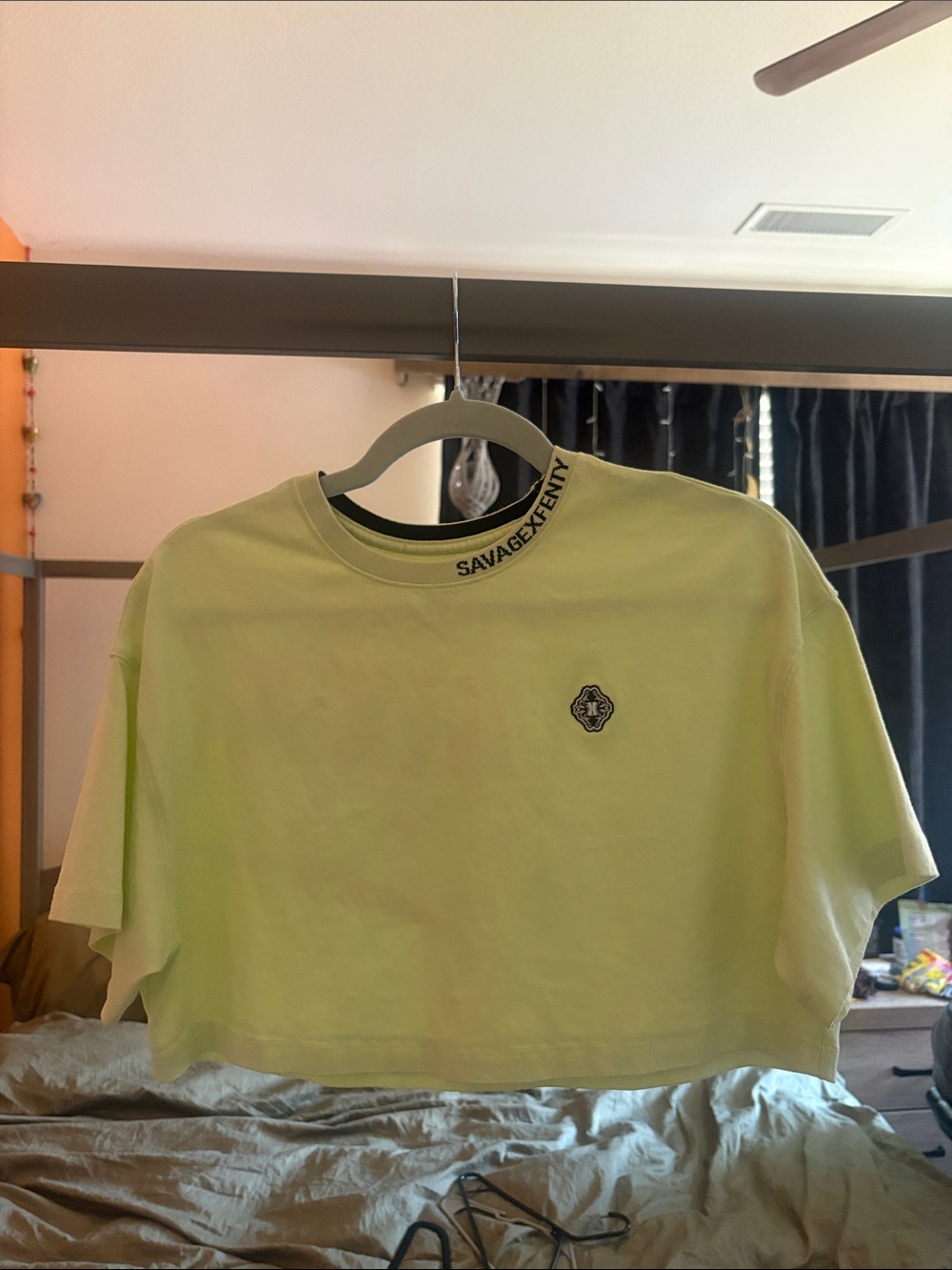 Savage X Fenty Lime Green Cropped Tee